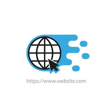 Earth vector. Globe icon creative logotype, website on a white background Stock Illustration