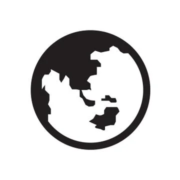 Earth vector icon Illustrazione stock