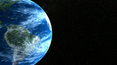 Earth View Day Left Side Stock Footage 362396
