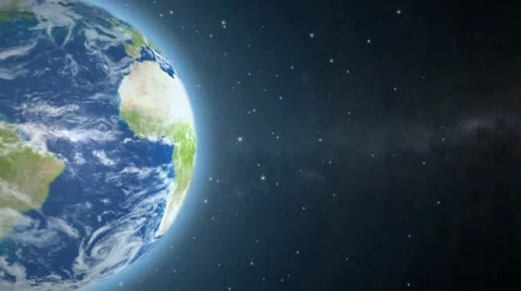 Earth View Day Left Side Stock Footage 8650990