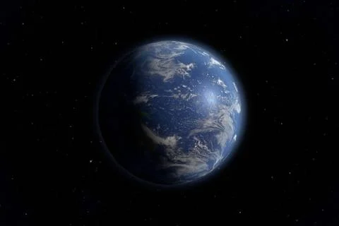Earth view An image of an Earth view from space. 3D Graphic with high deta... Stock Photos