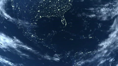 Earth View Night Close Up  Stock Footage 362497