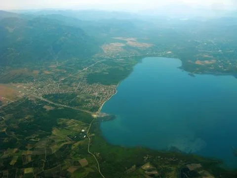 Earth view out of plane Stock Photos