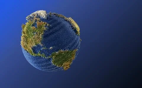 Earth view from space Stock Illustration