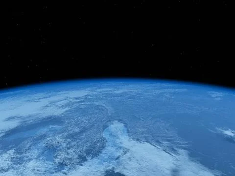 Earth view from space Stock Illustration