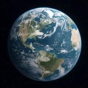 Earth view from the space Stock Illustration