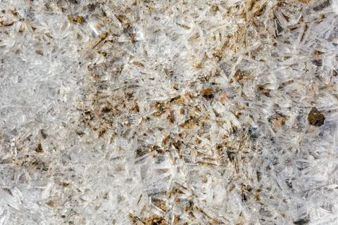 Earth is visible through a thin layer of ice Stock Photos