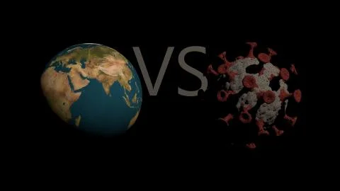 Earth vs coronavirus 2 Stock Illustration
