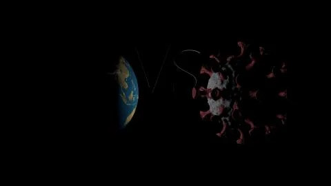 Earth vs coronavirus Stock Illustration