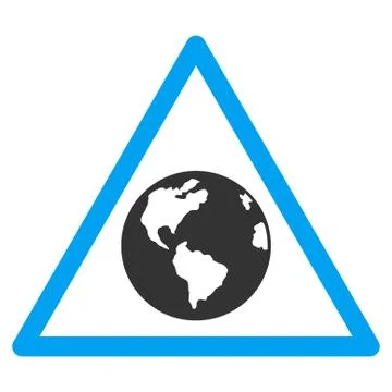 Earth Warning Icon Stock Illustration