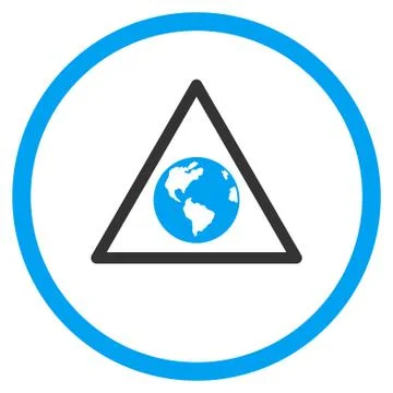 Earth Warning Icon Stock Illustration