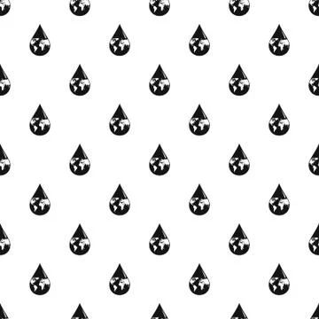 Earth water drop pattern seamless vector Illustrazione stock