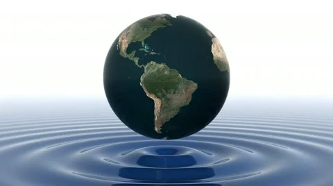 Earth on Water Stock Footage 828686