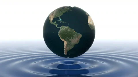 Earth on Water Stock Footage 828690
