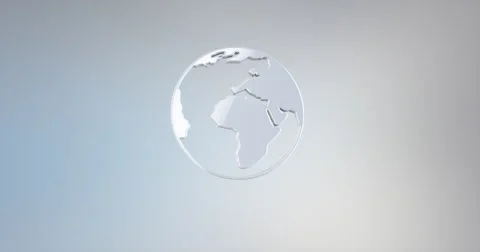 Earth White 3d Icon Stock Footage 67351612