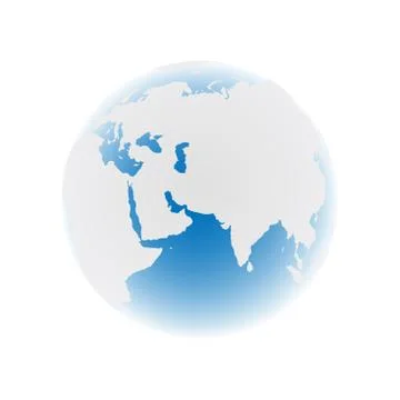 Earth on white Stock-Illustration