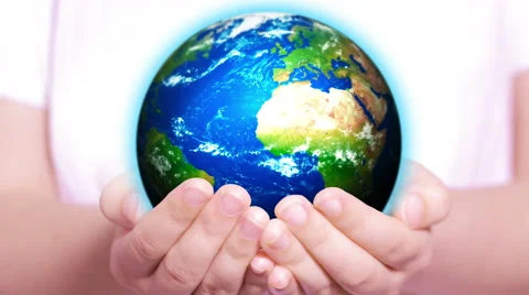Earth World in Hands Loop able - 4K 動画素材 53226570