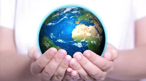 Earth World in Hands Loopable - 4K 動画素材 52367789