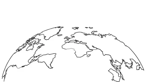 Earth world map on globe whiteboard doodle animation 스톡 동영상 264960637