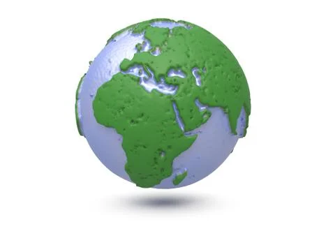 Earth, world map. polygonal globe. 3d illustration Stock Illustration