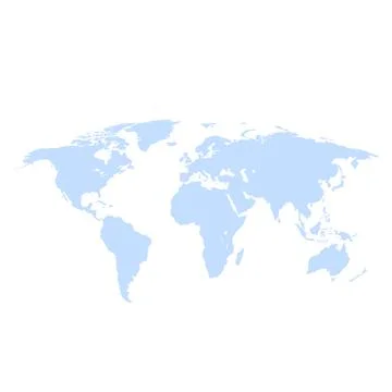 Earth world map on a white background vector illustration Stock Illustration