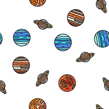 Earth world planet globe map vector seamless pattern イラスト素材