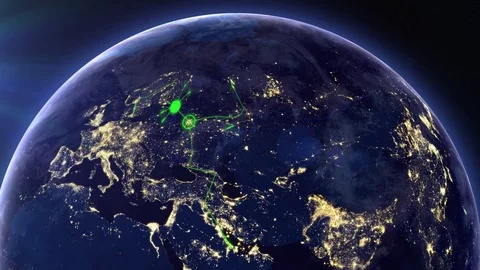 Earth world trafic Video stock 70958635