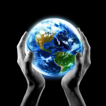 Earth in your hands Stock Illustration