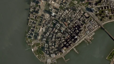 Earth Zoom animation from Downtown Manhattan to space Stock Footage