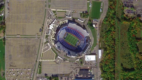 Earth Zoom from Buffalo Bills Stadium - , Stock Video