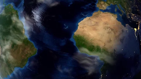 Earth Zoom In to Conakry Guinea with Map Pin Animation Stock Footage 346805878