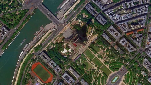 Earth Zoom from Eiffel Tower Paris France Stock Footage 101245352