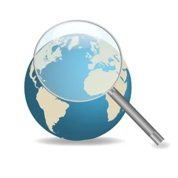 Earth Zoom Stock Illustration