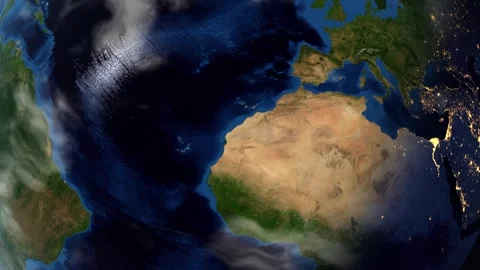 Earth Zoom In to LeÃ³n Spain Satellite Map Animation Stock Footage 346736954