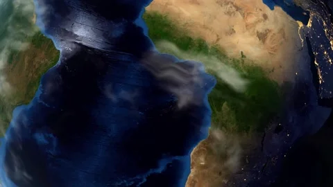 Earth Zoom In to Maseru Lesotho with Map Pin Animation Stock Footage 346668766