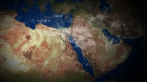 Earth zoom out fro Tel-Aviv Stock Footage