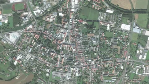 Earth zoom in from outer space to city. Zooming on Feldbach, Austria Video stock 201180356
