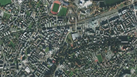 Earth zoom in from outer space to city. Zooming on Hard, Austria Stock-Footage 201407937