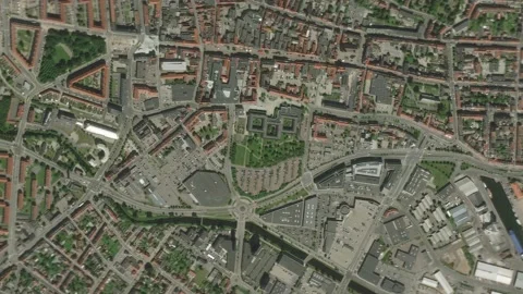 Earth zoom in from outer space to city. Zooming on Horsens, Denmark Stock Footage 201487950