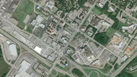 Earth zoom in from outer space to city. Zooming on Fredericton, Canada Stock Footage 201656797