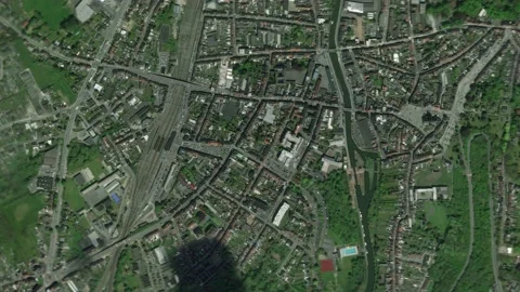Earth zoom in from outer space to city. Zooming on Gerardsbergen, Belgium Stock Footage 201858754