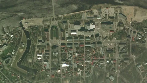 Earth zoom in from outer space to city. Zooming on Parnu, Estonia Stock Footage 202067974