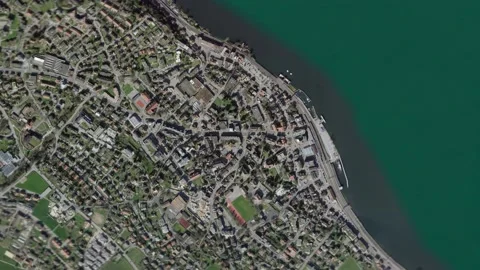 Earth zoom in from outer space to city. Zooming on Wedenswil, Switzerland Stock Footage 205542489