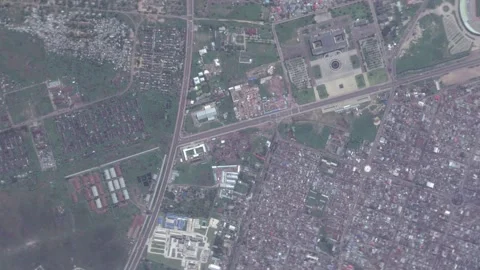Earth zoom in from space and focus on Democratic Congo, Kinshasa Stock Footage