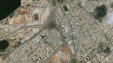 Earth zoom in from space and focus on Benghazi, Libya Stock Footage 171280867