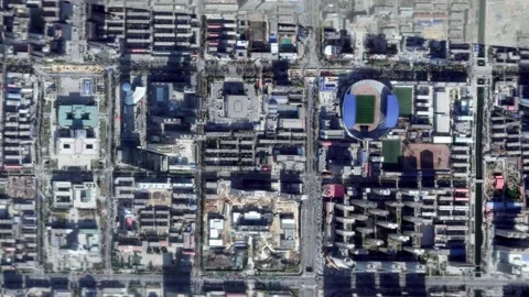 Earth zoom in from space and focus on Shijiazhuang, Hebei, China Stock Footage 172575490