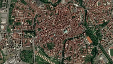 Earth zoom in from space and focus on Vicenza, Italy Stock Footage 187157448
