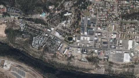 Earth zoom in from space and focus on Los Alamos, New Mexico, USA Stock Footage 242016644