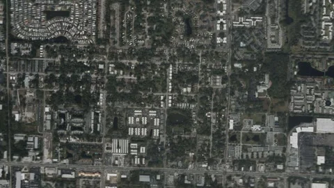 Earth zoom in from space and focus on University, Florida, USA Stock Footage 250355966