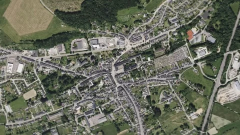 Earth zoom in from space and focus on Saint-Hubert, Belgium Stock Footage 275889340
